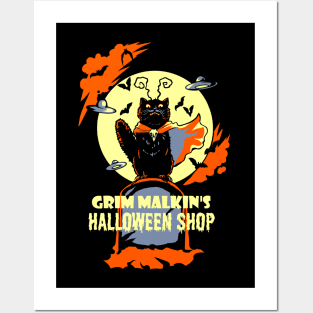 Grim Malkin's Halloween Shop Posters and Art